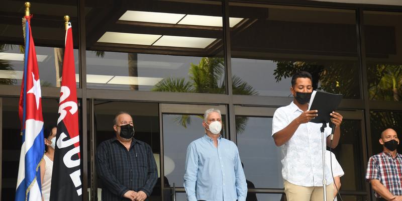 Conmemoración del Aniversario 68 del Asalto a los cuarteles Moncada y Carlos Manuel de Céspedes en el Palacio de la Revolución