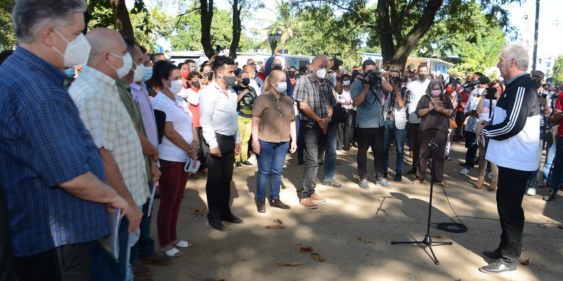 Recorrido de Díaz-Canel por la provincia de Villa Clara