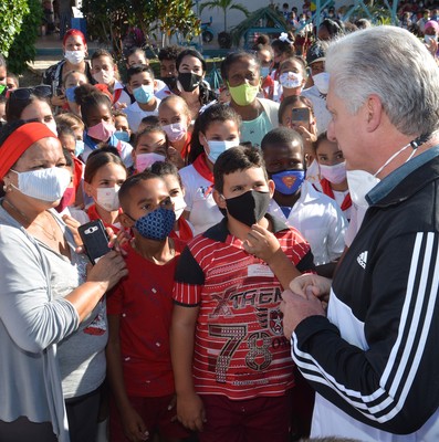 Recorrido de Díaz-Canel por la provincia de Villa Clara