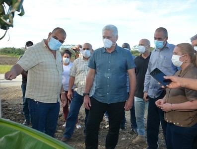 Recorrido de Díaz-Canel por la provincia de Villa Clara