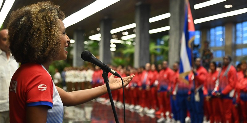 Abanderamiento a Delegación cubana a los XIX Juegos Panamericanos