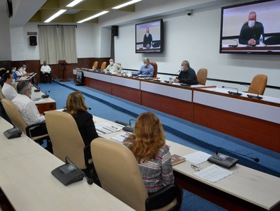 Reunión de trabajo de BIOCUBAFARMA - Febrero 11, 2021 - Palacio de la Revolución