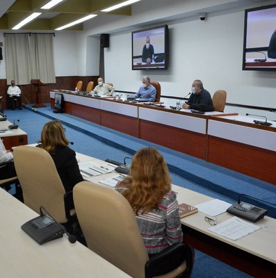 Reunión de trabajo de BIOCUBAFARMA - Febrero 11, 2021 - Palacio de la Revolución