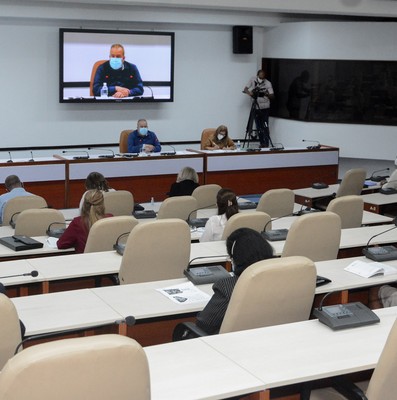 Reunión de Trabajo del Ministerio de Finanzas y Precios (MFP), en el Palacio de la Revolución.  19 de marzo 2021   -   Fotos: Estudios Revolución