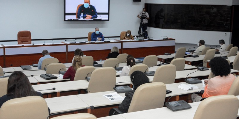 Reunión de Trabajo del Ministerio de Finanzas y Precios (MFP), en el Palacio de la Revolución.  19 de marzo 2021   -   Fotos: Estudios Revolución