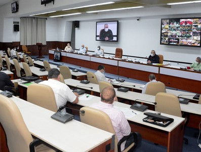 Reunión de Trabajo del Ministerio de la Agricultura (MINAG), en el Palacio de la Revolución.   26 de marzo 2021   -   Fotos: Estudios Revolución