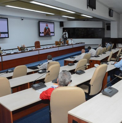 Reunión de Trabajo del Ministerio de la Construcción (MICONS), en el Palacio de la Revolución.   22 de marzo 2021   -   Fotos: Estudios Revolución