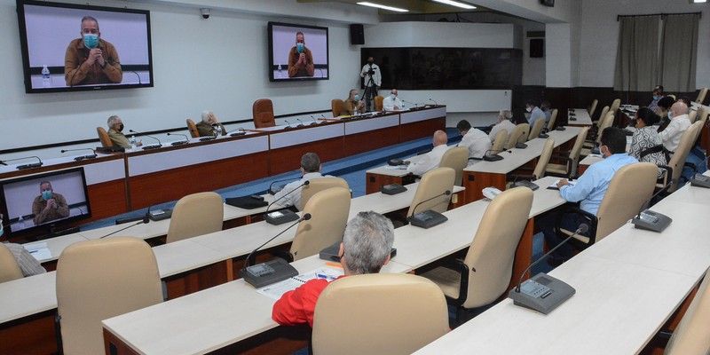 Reunión de Trabajo del Ministerio de la Construcción (MICONS), en el Palacio de la Revolución.   22 de marzo 2021   -   Fotos: Estudios Revolución