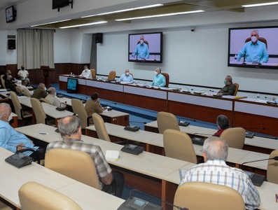 Reunión de Trabajo del Ministerio de Relaciones Exteriores (MINREX), en el Palacio de la Revolución.   27 de marzo 2021   -   Fotos: Estudios Revolución