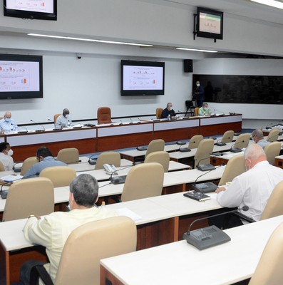 Reunión de Trabajo del Ministerio de la Agricultura (MINAG), en el Palacio de la Revolución.   26 de marzo 2021   -   Fotos: Estudios Revolución