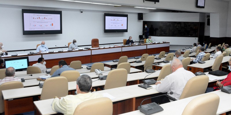 Reunión de Trabajo del Ministerio de la Agricultura (MINAG), en el Palacio de la Revolución.   26 de marzo 2021   -   Fotos: Estudios Revolución