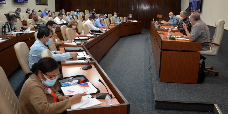 Reunión de trabajo del Ministerio de la Industria Alimentaria   -  Febrero 11, 2021 - Palacio de la Revolución