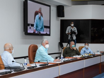 Reunión de Trabajo del Ministerio de Relaciones Exteriores (MINREX), en el Palacio de la Revolución.   27 de marzo 2021   -   Fotos: Estudios Revolución