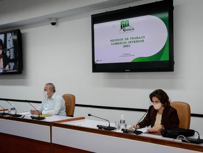 Reunión de Trabajo del Ministerio del Comercio Interior (MINCIN), en el Palacio de la Revolución.   11 de marzo 2021   -   Fotos: Estudios Revolución