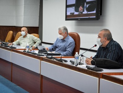 Reunión de trabajo de BIOCUBAFARMA - Febrero 11, 2021 - Palacio de la Revolución