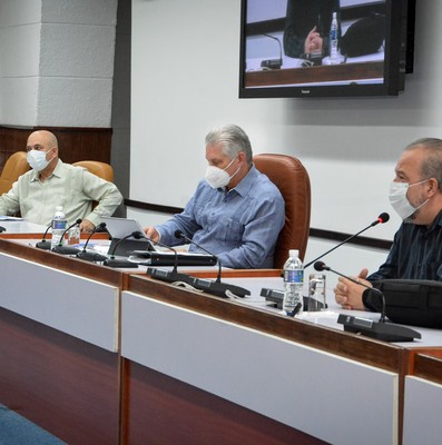 Reunión de trabajo de BIOCUBAFARMA - Febrero 11, 2021 - Palacio de la Revolución