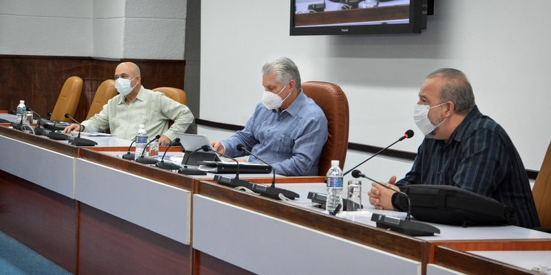 Reunión de trabajo de BIOCUBAFARMA - Febrero 11, 2021 - Palacio de la Revolución
