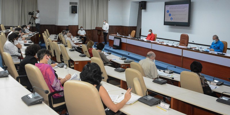 Reunión de Trabajo del Ministerio de Economía y Planificación   -  Marzo 2, 2021 - Palacio de la Revolución - Fotos: Estudios Revolución