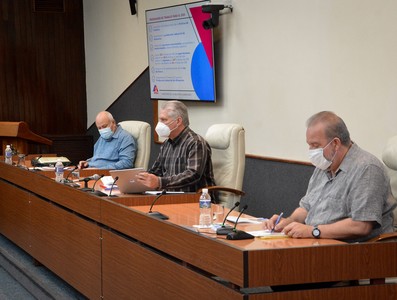Reunión de trabajo del Ministerio de la Industria Alimentaria   -  Febrero 11, 2021 - Palacio de la Revolución