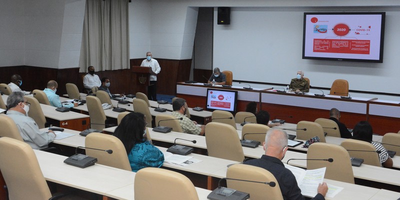 Reunión de Trabajo del Ministerio de Industrias (MINDUS), en el Palacio de la Revolución. 30 de marzo 2021 - Fotos: Estudios Revolución