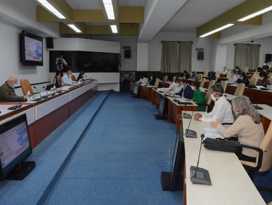 Reunión de Trabajo del Ministerio del Comercio Interior (MINCIN), en el Palacio de la Revolución.   11 de marzo 2021   -   Fotos: Estudios Revolución