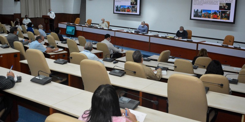 Reunión de trabajo de BIOCUBAFARMA - Febrero 11, 2021 - Palacio de la Revolución