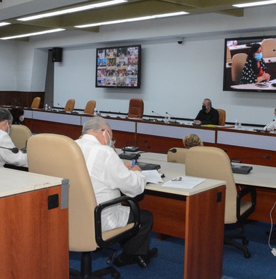 Reunión de Trabajo del Ministerio del Turismo (MINTUR), en el Palacio de la Revolución.   29 de marzo 2021   -   Fotos: Estudios Revolución
