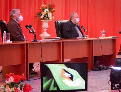 Encuentro con dirigentes provinciales y municipales - Cienfuegos
