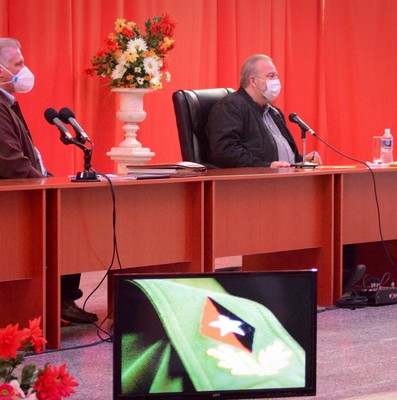 Encuentro con dirigentes provinciales y municipales - Cienfuegos