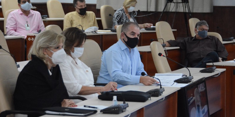 Reunión de Trabajo del Ministerio de Finanzas y Precios (MFP), en el Palacio de la Revolución.  19 de marzo 2021   -   Fotos: Estudios Revolución