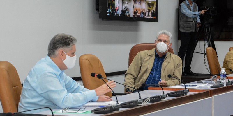 Reunión de Trabajo del Banco Central de Cuba (BCC), en el Palacio de la Revolución.   11 de marzo 2021   -   Fotos: Estudios Revolución