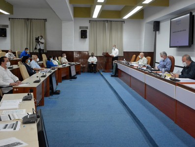 Reunión de trabajo de BIOCUBAFARMA - Febrero 11, 2021 - Palacio de la Revolución