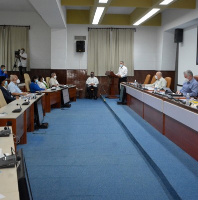 Reunión de trabajo de BIOCUBAFARMA - Febrero 11, 2021 - Palacio de la Revolución
