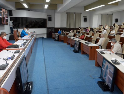 Reunión de Trabajo del Ministerio de Economía y Planificación   -  Marzo 2, 2021 - Palacio de la Revolución - Fotos: Estudios Revolución