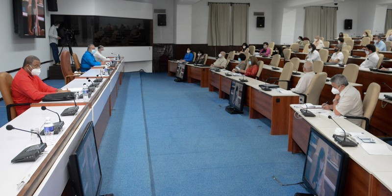Reunión de Trabajo del Ministerio de Economía y Planificación   -  Marzo 2, 2021 - Palacio de la Revolución - Fotos: Estudios Revolución
