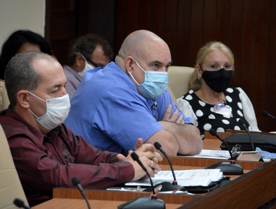 Reunión de trabajo del Ministerio de la Industria Alimentaria   -  Febrero 11, 2021 - Palacio de la Revolución