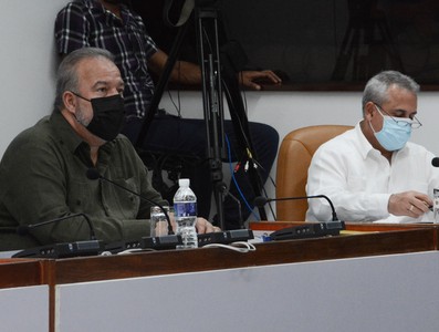 Reunión de Trabajo del Ministerio de Industrias (MINDUS), en el Palacio de la Revolución. 30 de marzo 2021 - Fotos: Estudios Revolución