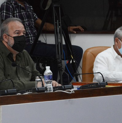Reunión de Trabajo del Ministerio de Industrias (MINDUS), en el Palacio de la Revolución. 30 de marzo 2021 - Fotos: Estudios Revolución