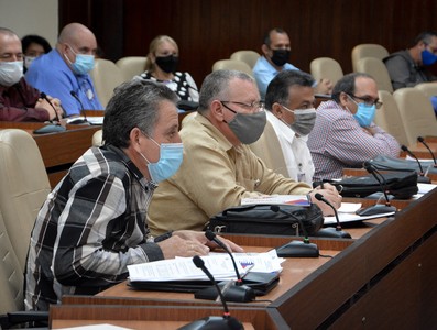 Reunión de trabajo del Ministerio de la Industria Alimentaria   -  Febrero 11, 2021 - Palacio de la Revolución