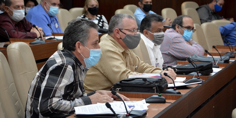 Reunión de trabajo del Ministerio de la Industria Alimentaria   -  Febrero 11, 2021 - Palacio de la Revolución