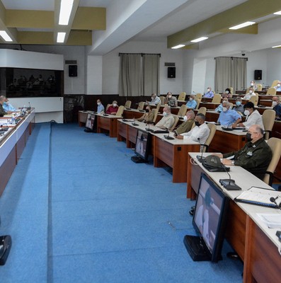 Reunión de Trabajo del Ministerio de Relaciones Exteriores (MINREX), en el Palacio de la Revolución.   27 de marzo 2021   -   Fotos: Estudios Revolución