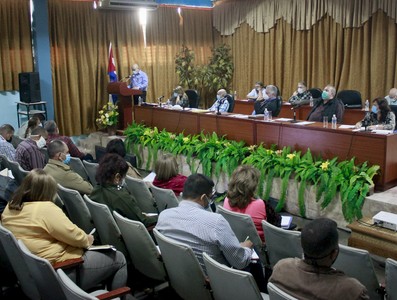 Encuentro con dirigentes provinciales y municipales - Sancti Spíritus
