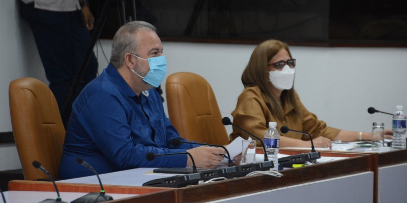 Reunión de Trabajo del Ministerio de Finanzas y Precios (MFP), en el Palacio de la Revolución.  19 de marzo 2021   -   Fotos: Estudios Revolución