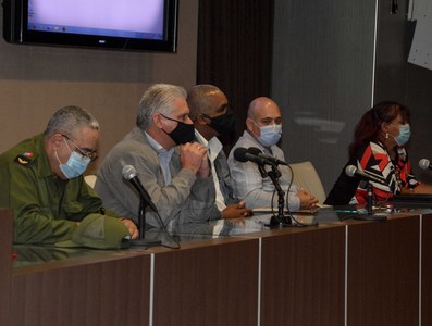 Encuentro de Díaz-Canel con estudiantes de la CUJAE el 6 de enero 2021