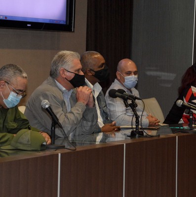 Encuentro de Díaz-Canel con estudiantes de la CUJAE el 6 de enero 2021