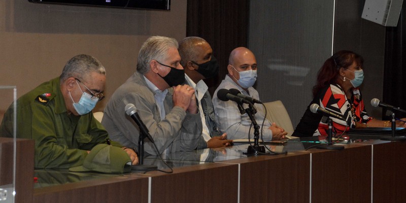 Encuentro de Díaz-Canel con estudiantes de la CUJAE el 6 de enero 2021