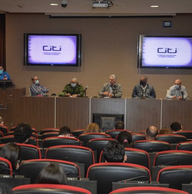 Encuentro de Díaz-Canel con estudiantes de la CUJAE el 6 de enero 2021