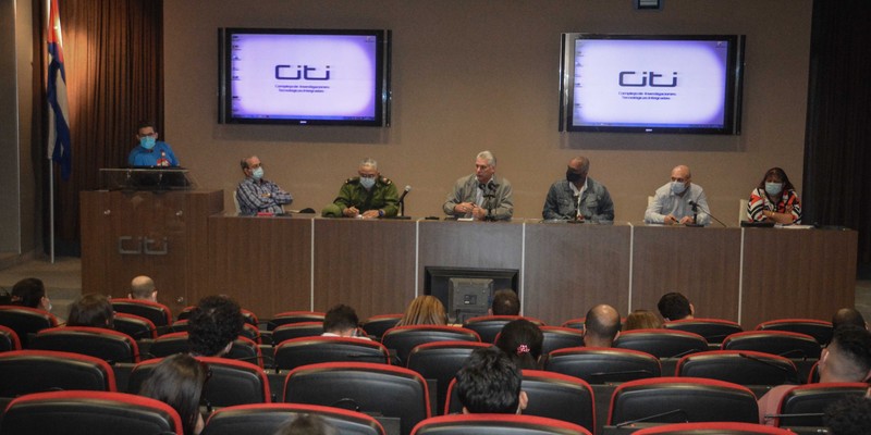 Encuentro de Díaz-Canel con estudiantes de la CUJAE el 6 de enero 2021