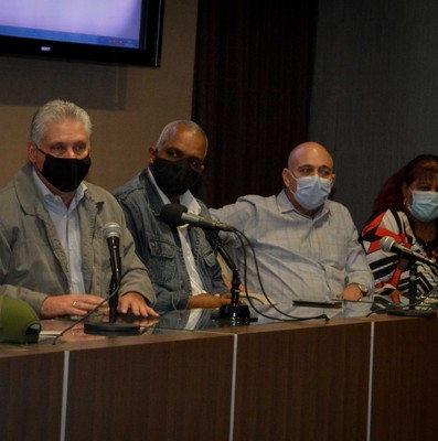 Encuentro de Díaz-Canel con estudiantes de la CUJAE el 6 de enero 2021