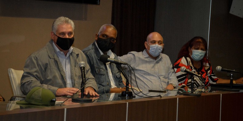 Encuentro de Díaz-Canel con estudiantes de la CUJAE el 6 de enero 2021